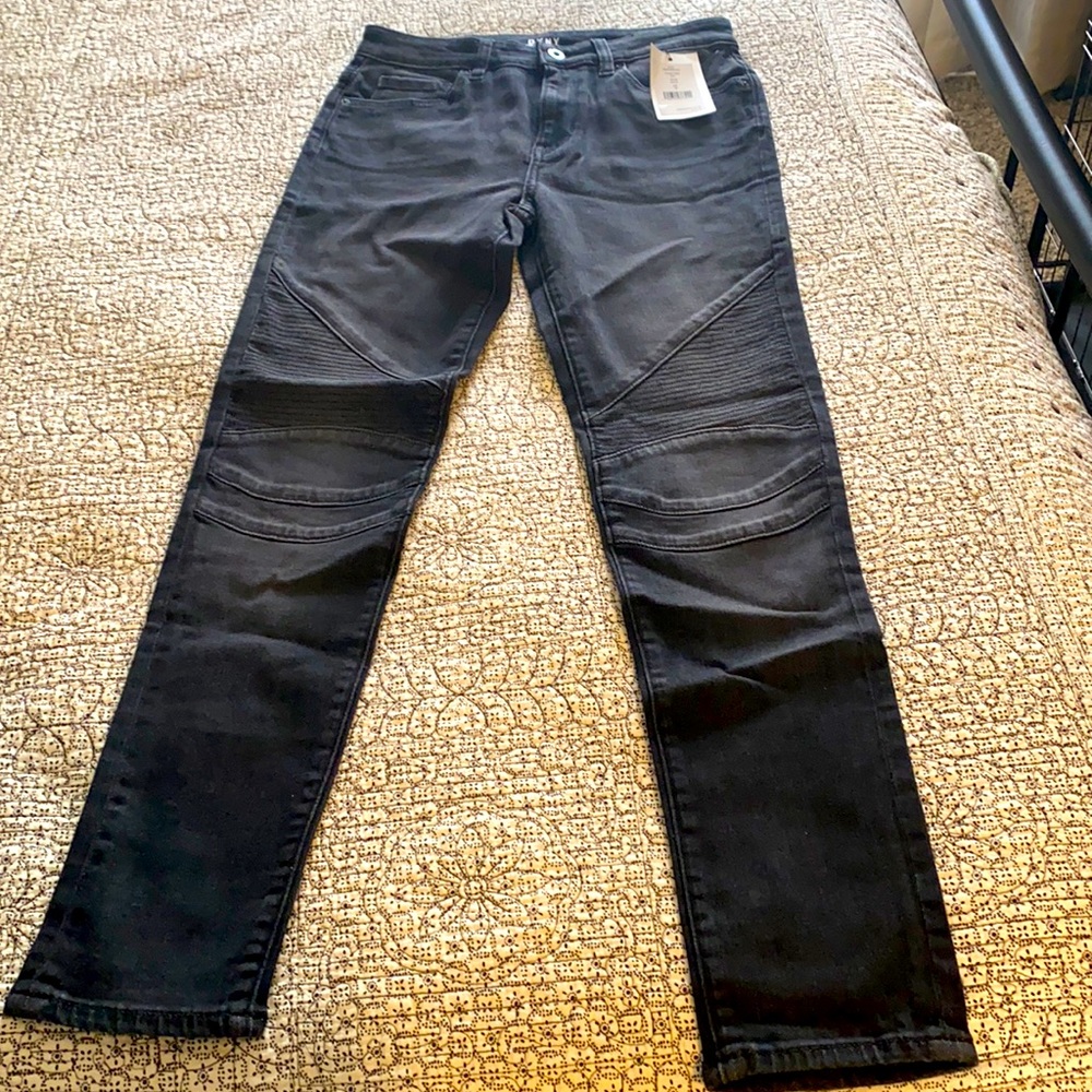 DKNY Black Moto Jeans Size 26 / 3